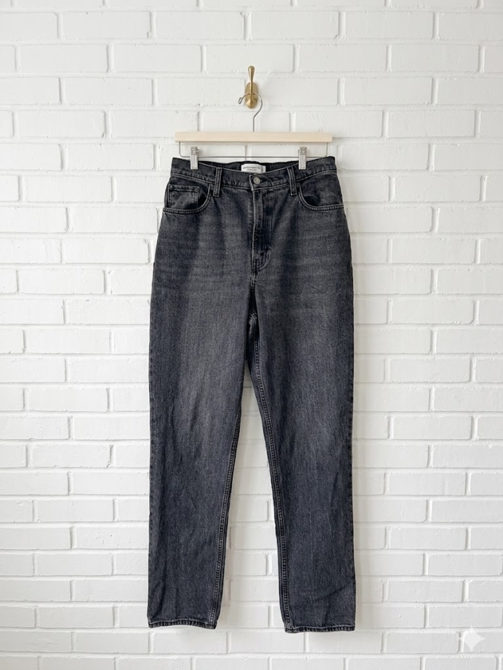 Abercrombie & Fitch 90s Straight Ultra High Rise Love Curve Jeans Black 29 8XL